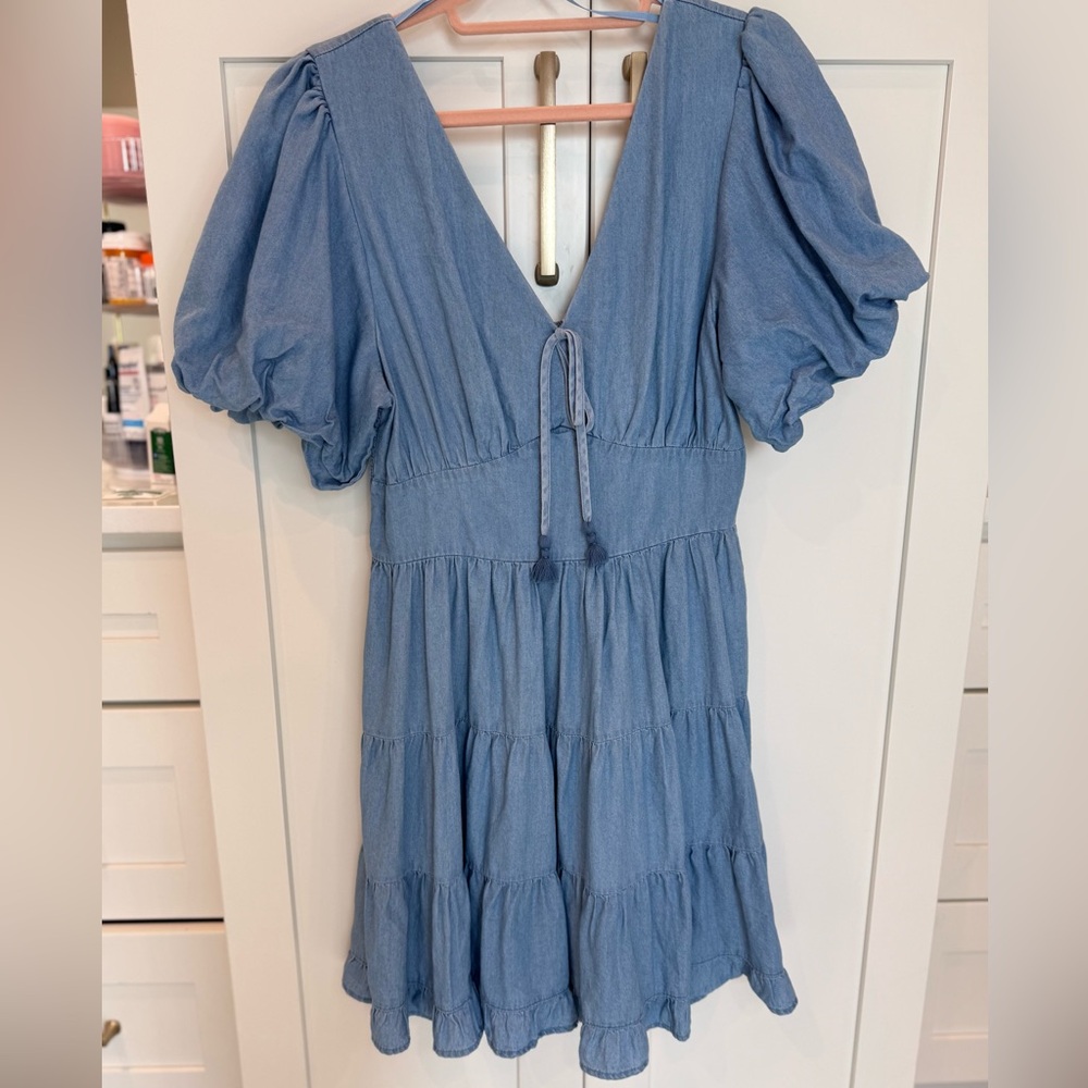 Jessica Simpson Light Blue Dress with Tie Detail